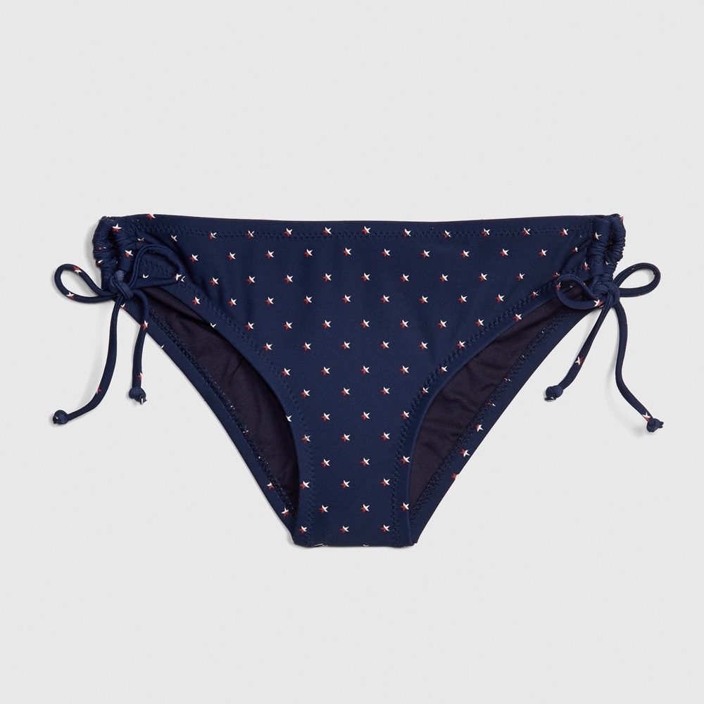 NWT Gap Women’s Print String Bikini Bottom in Navy With Stars